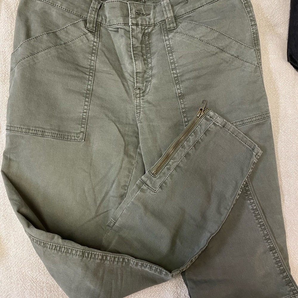 Madewell Olive Green Ankle Cargo Skinny Pants - Picture 2 of 5